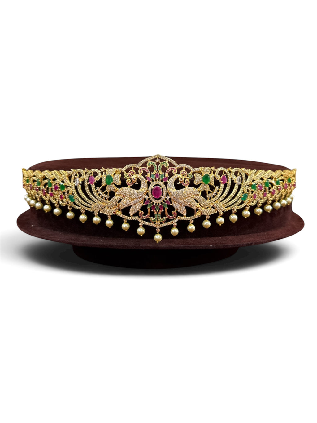 Hip belt (vaddanam) peacock flower design