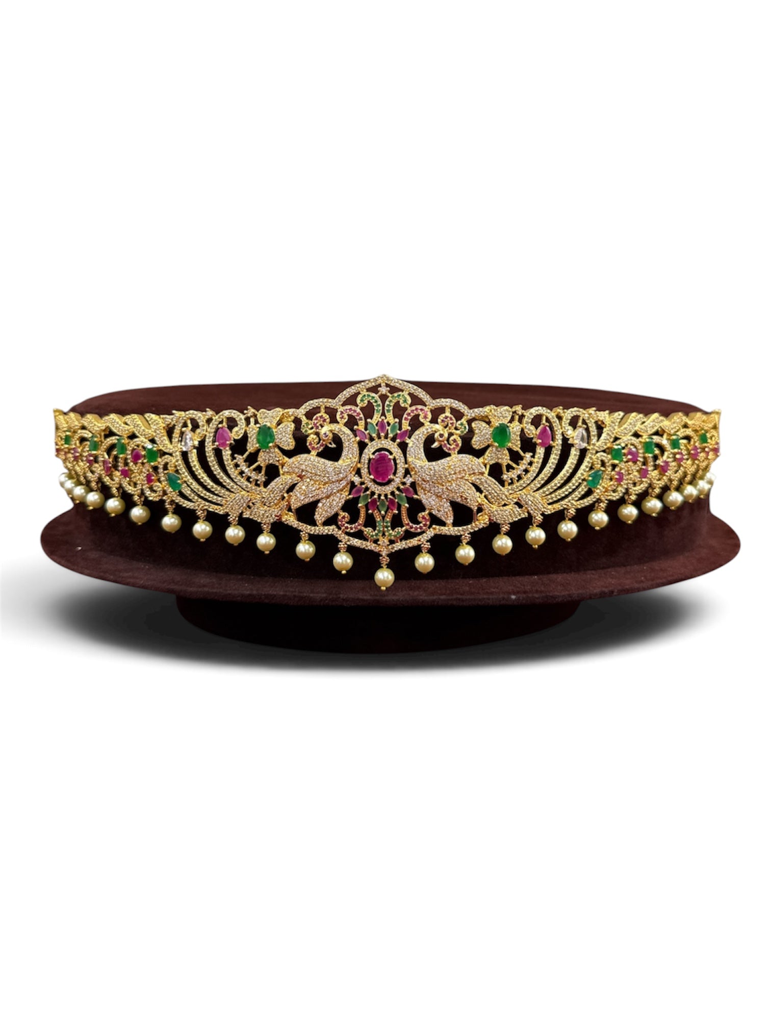 Hip belt (vaddanam) peacock flower design